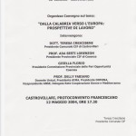 Convegno Dalla Calabria verso l'Europa Castrovillari